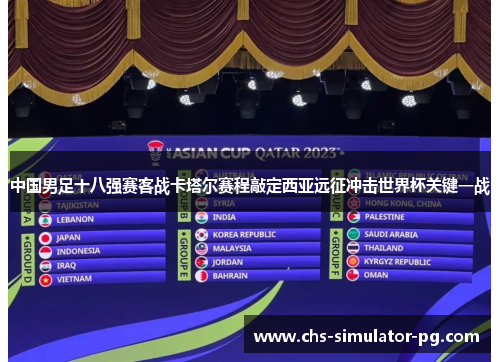 中国男足十八强赛客战卡塔尔赛程敲定西亚远征冲击世界杯关键一战